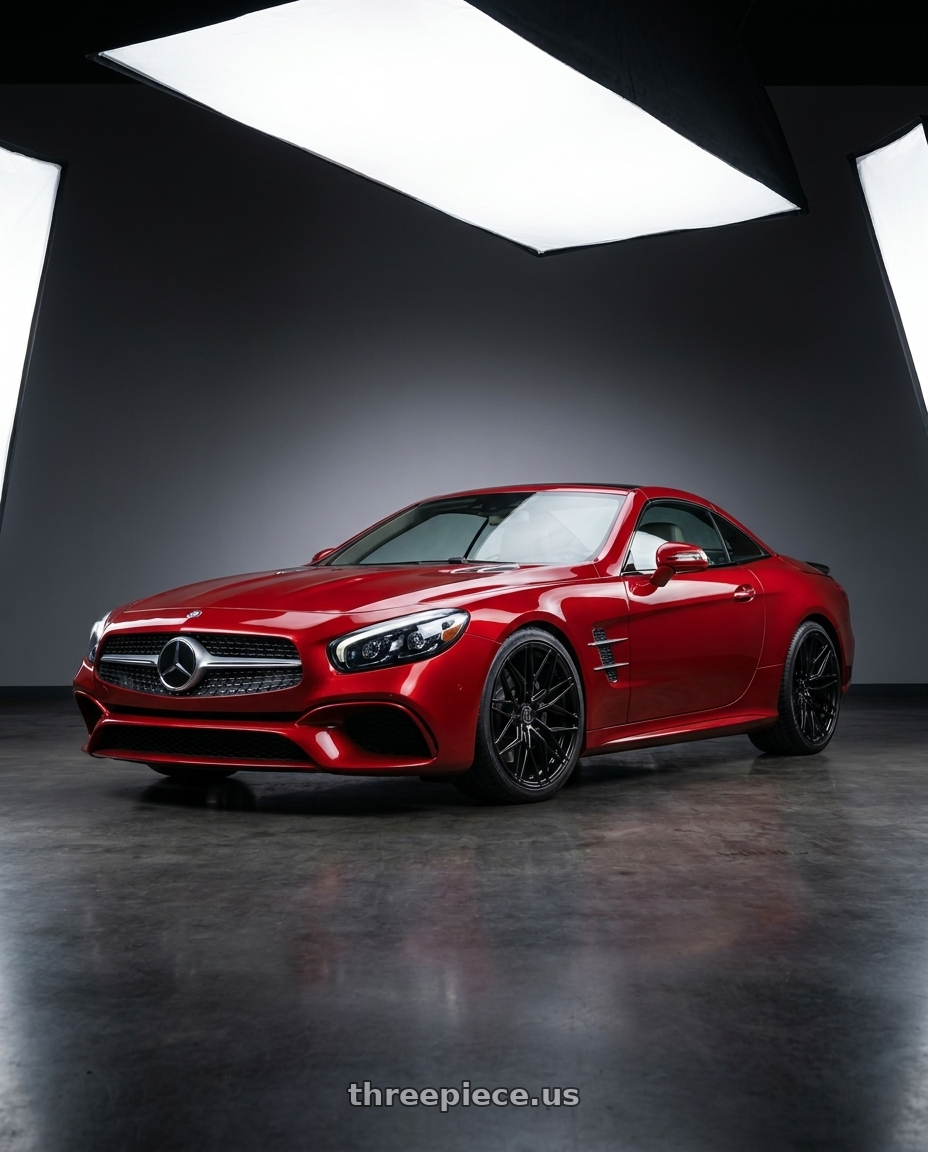 2018 mercedes sl550 with Rohana RFX17 5x112 19x8.5 +35 Gloss Black wheels