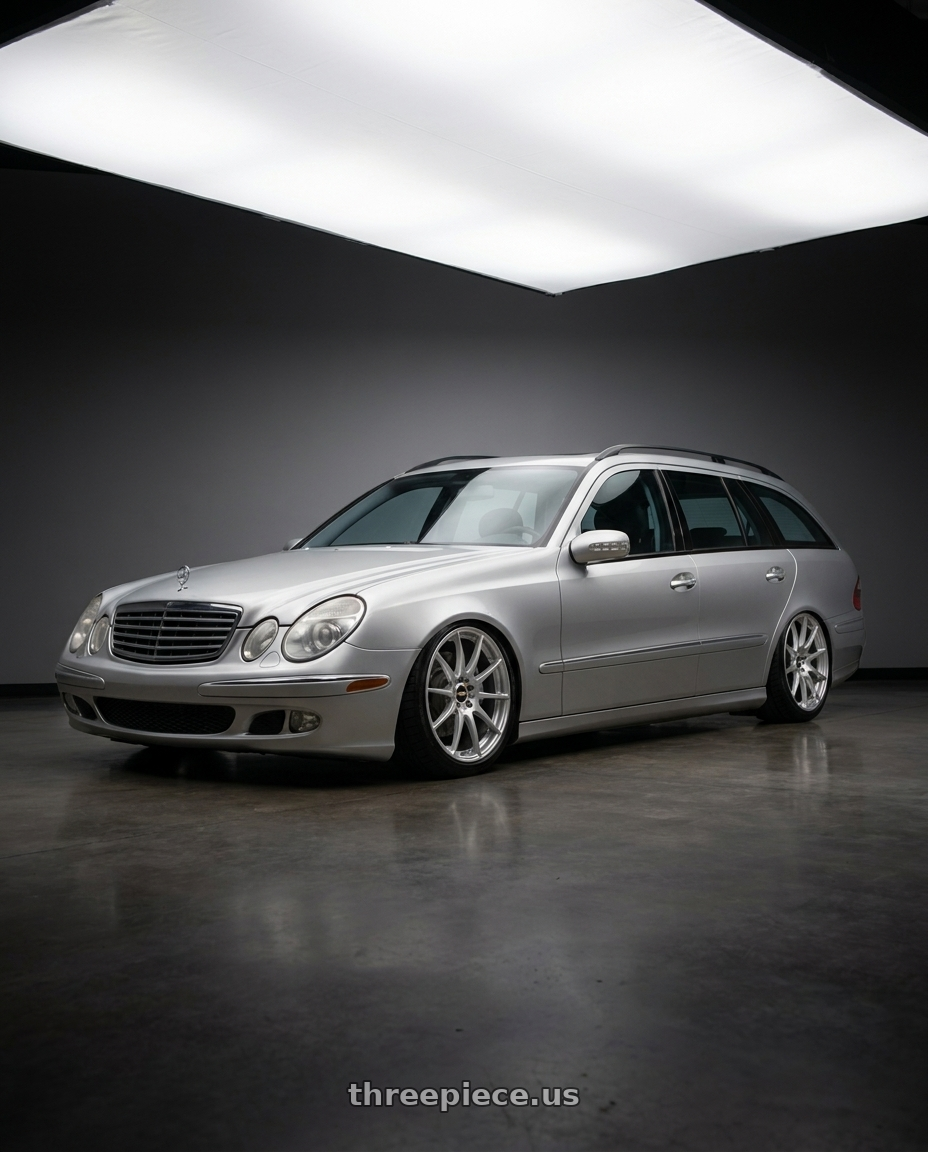 2004 S211 e320 with BBS FS 5x112 19x10 +38 PFS Diamond Silver wheels