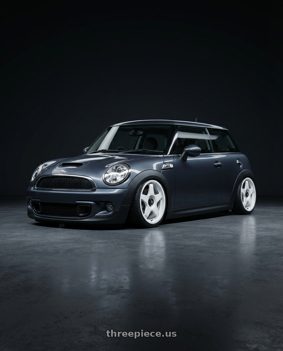 2010 Mini Cooper S R56 with fifteen52 CHICANE 4x100 / 4x108 17x7.5 +42 RALLY WHITE (GLOSS WHITE) wheels