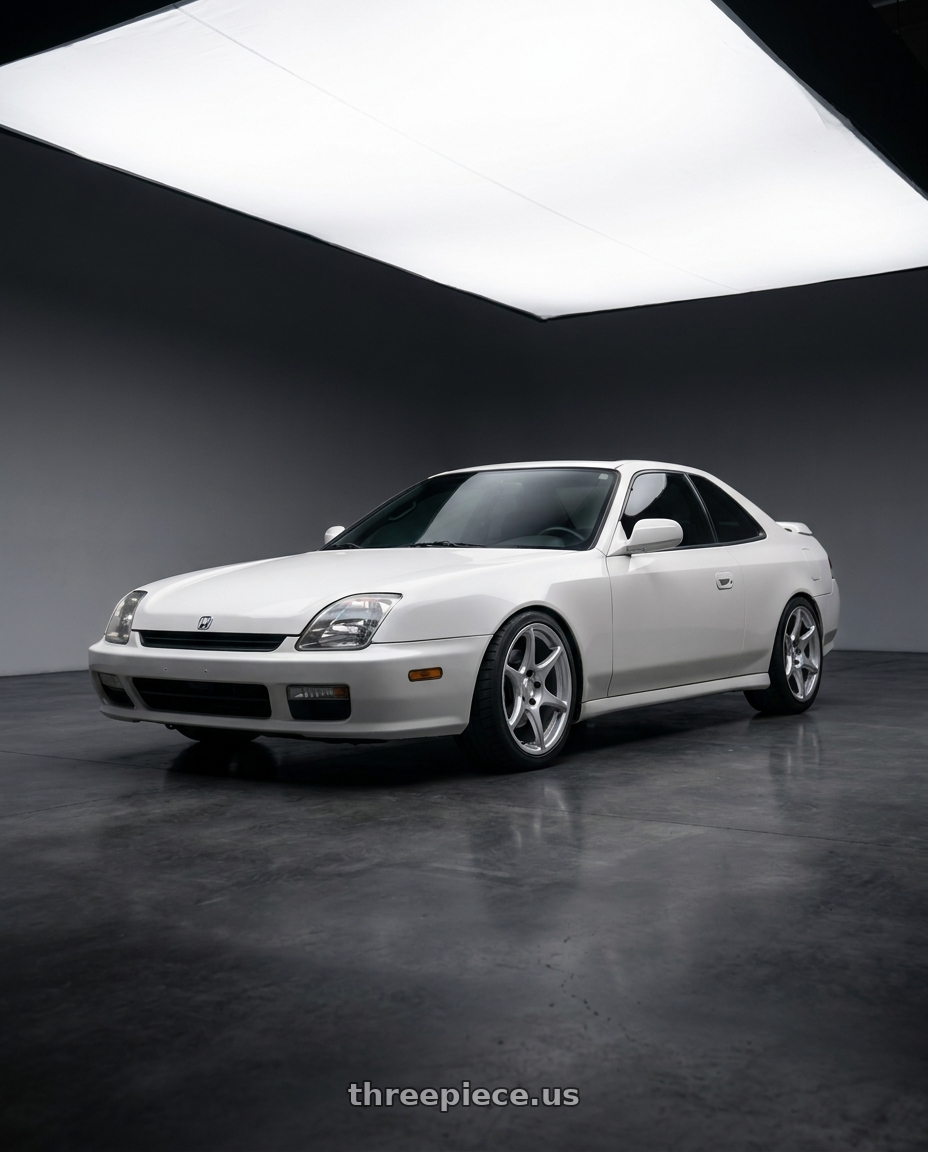 2001 honda prelude  with Kansei K11S Tandem 5X100 18x9 12 Hyper Silver wheels