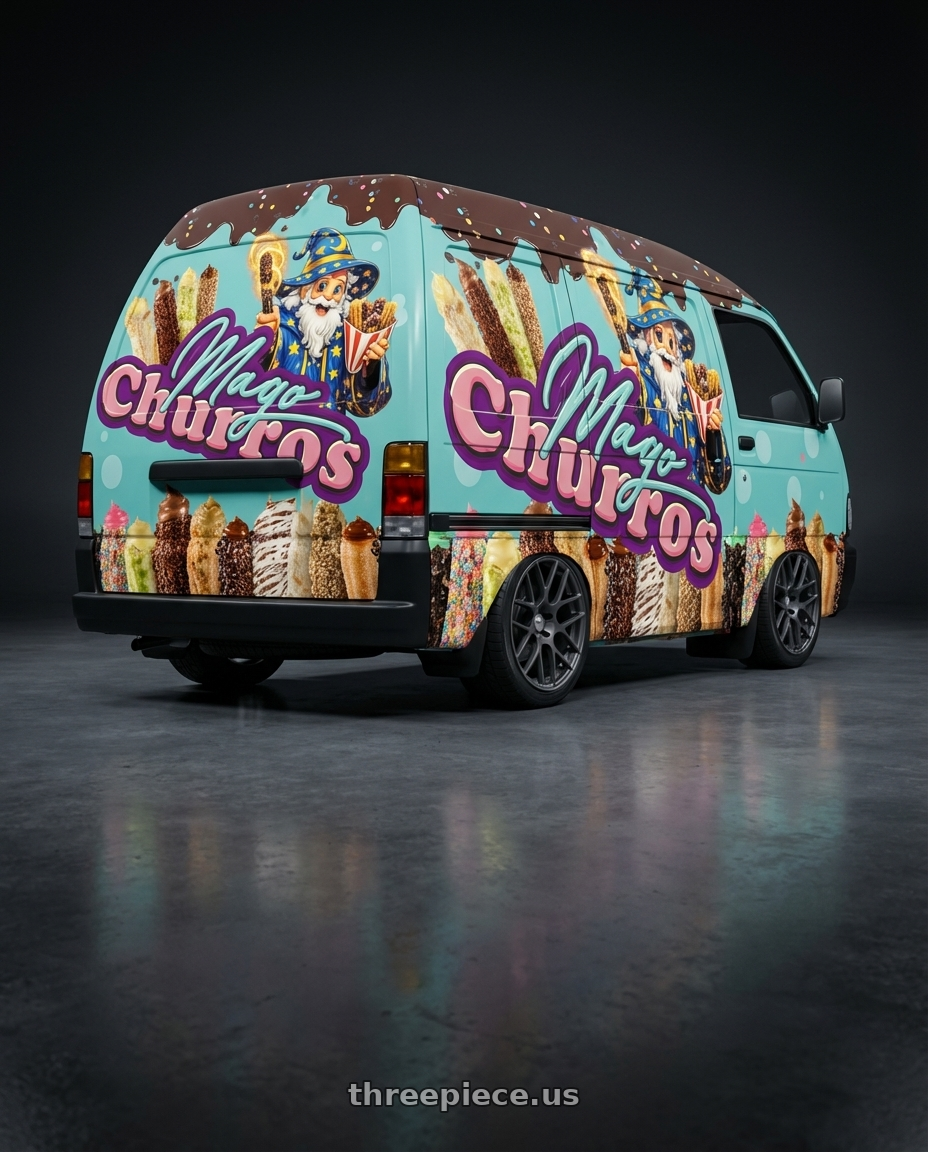 asia towner 1997 furgão  sem vidros, com os parachoques pretos, envelopada atrás com logomarca e na frente também with TSW NURBURGRING 5X114.3 17X7.5 +45 MATTE GUNMETAL wheels rear three quarter view square tires