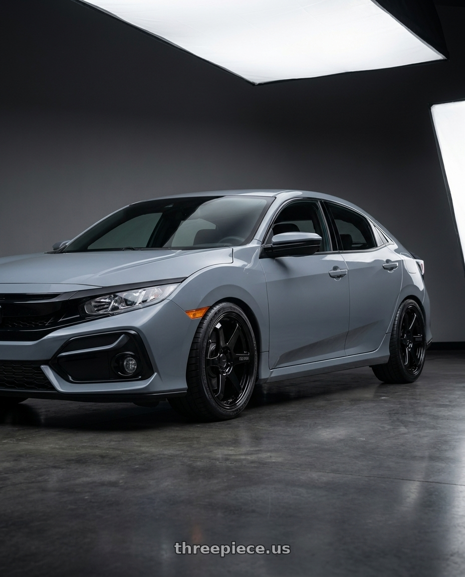 2021 Honda Civic Type R with Enkei T6R 5x120 18x9.5+45 Gloss Black wheels