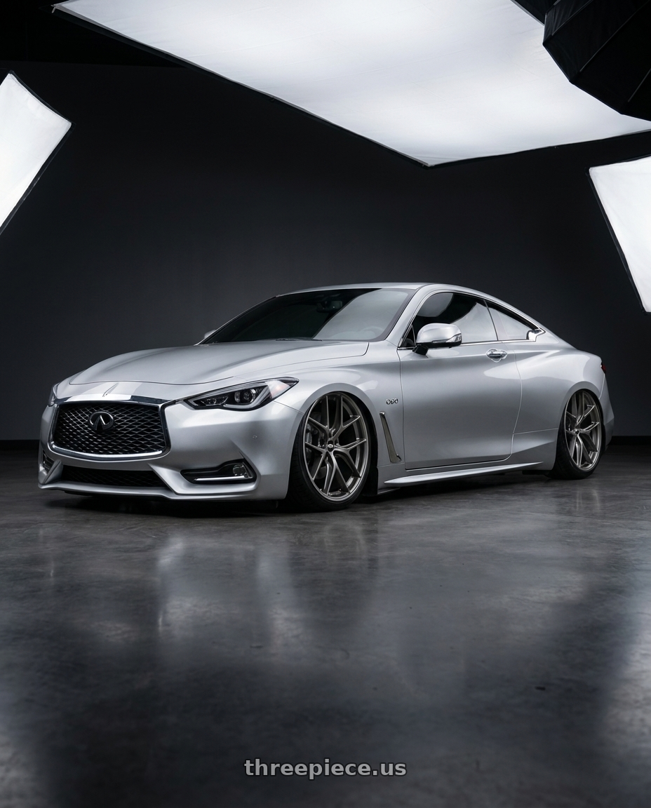 2020 Infiniti Q60 with BBS CC-R 5x114.3 20x10.5+25 Satin Platinum wheels