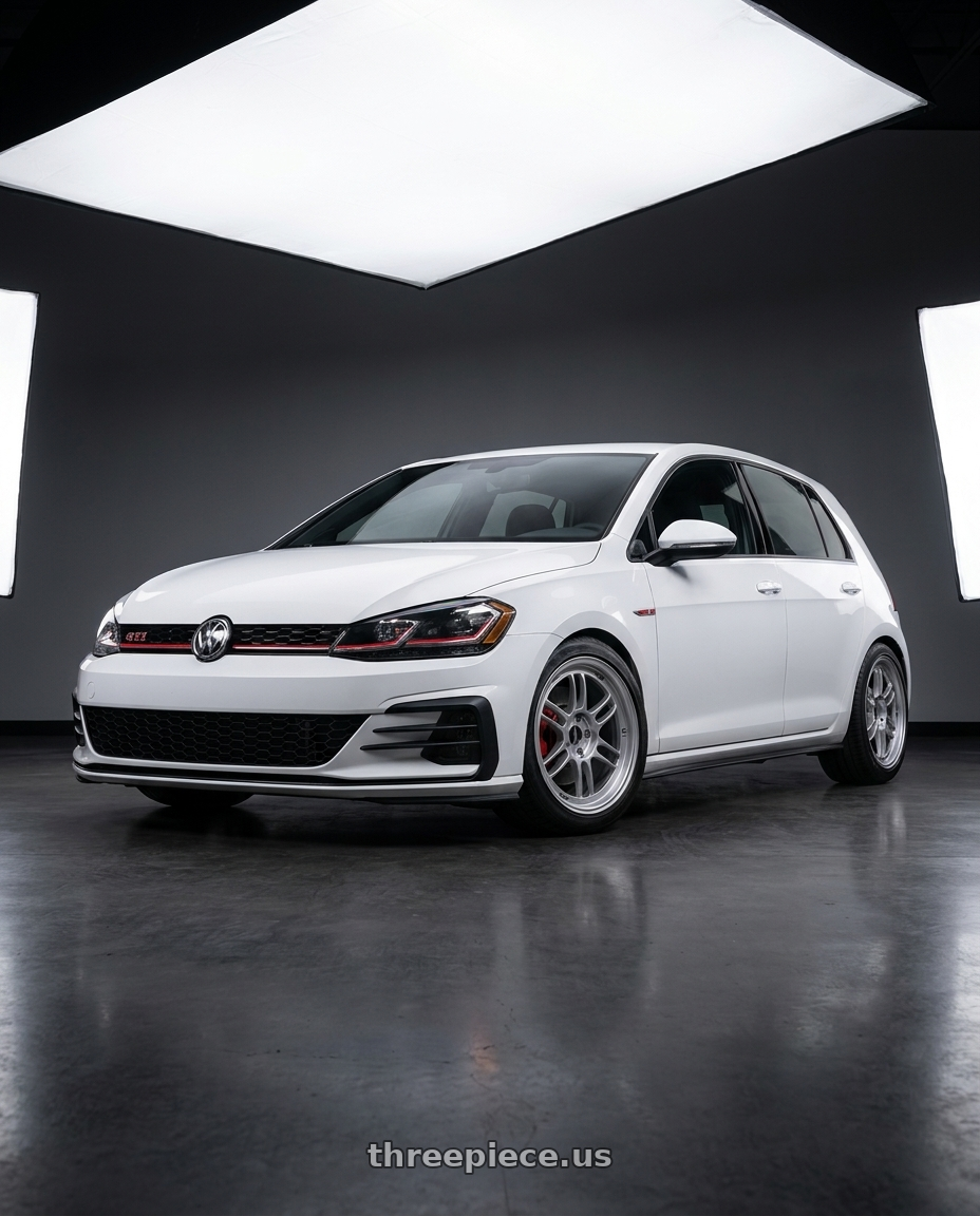 2021 Volkswagen GTI S with Enkei RPF1 5x112 18x7.5+48 Silver wheels