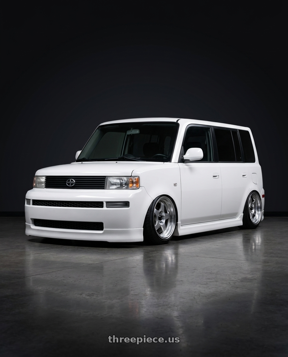 2006 Scion XB with Vors SP1 4x100/4x114.3 16x8  +20 Silver Machine Face Lip wheels