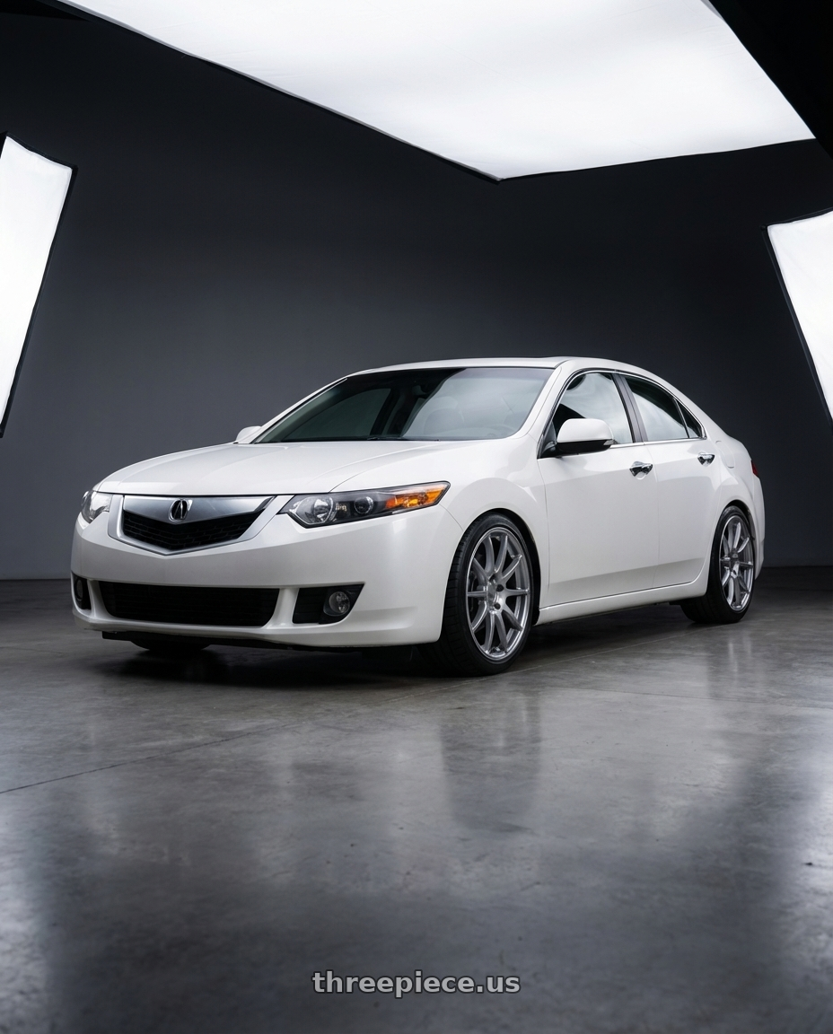 2013 Acura TSX with Ssr Gtv02 5x114.3 18x8.5+40  GLARE SILVER wheels