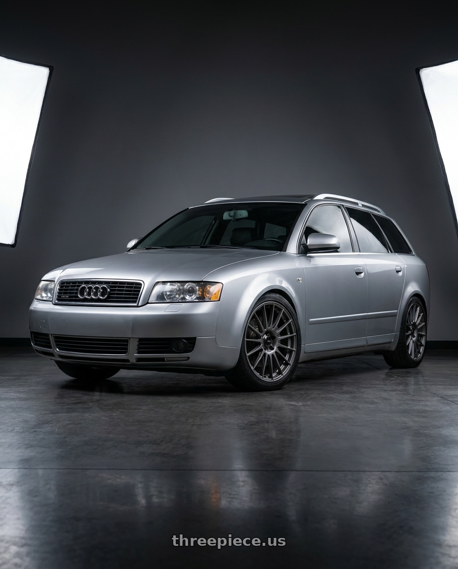 2004 Audi A4 Quattro Avant Ultrasport with Konig Rennform 5x112 18x8+45 Matte Grey wheels