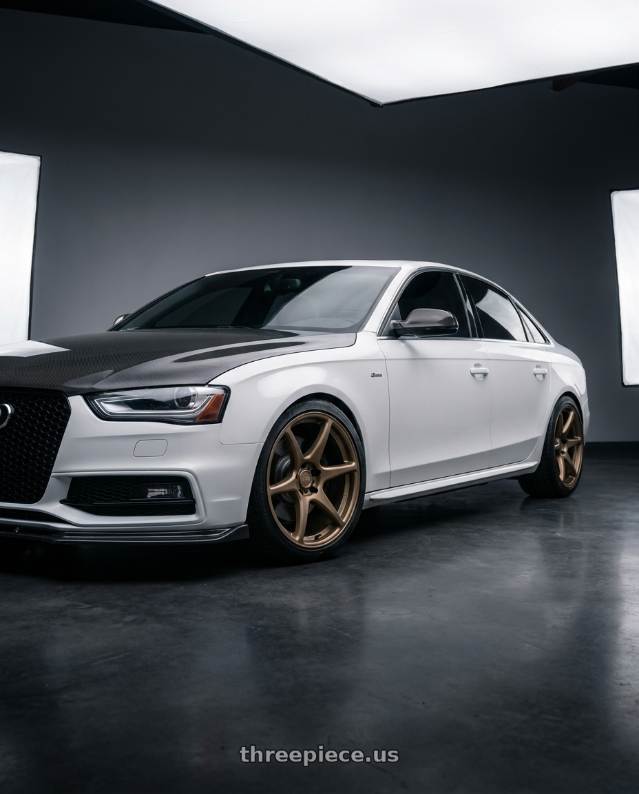 2014 Audi a4 Quattro with Kansei K11B Tandem 5X120 18x9 35 Bronze wheels