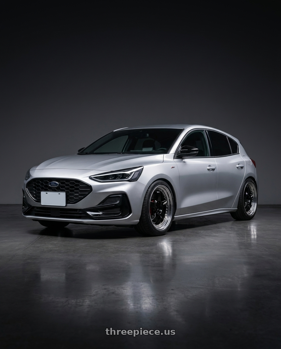 2023 focus st line  with Work Meister S1 3P 5x100 18x7+48 A Disk Black wheels