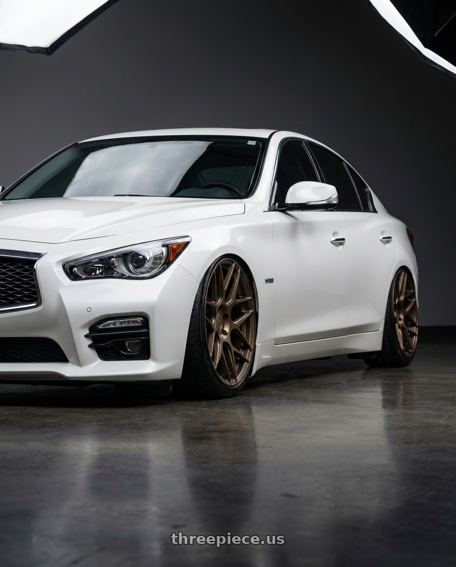 2020 Infiniti Q50 with Aodhan AFF2 5x114.3 20x9+32 Matte Bronze wheels