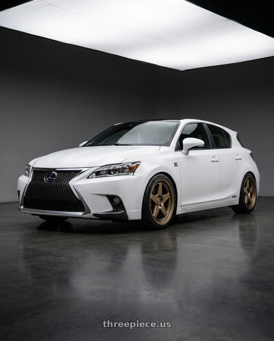 2015 Lexus CT200h F sport with Kansei K12B KNP 5X120 18x9.5 22 Bronze wheels