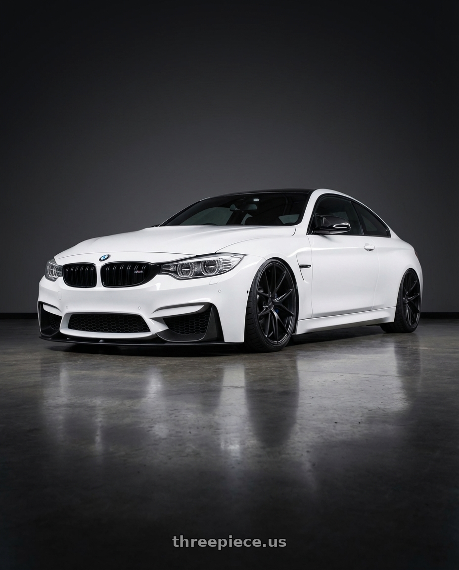 2018 BMW M4 F82 with Niche 1PC M117 MISANO 5X120 19X8.5 +35 MATTE BLACK wheels