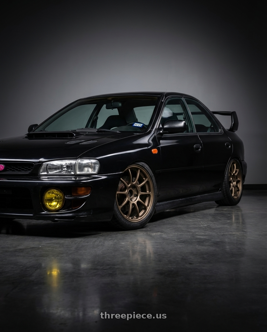 1998 Subaru Impreza GC8 with Volk Racing ZE40 5x100 17x8.5+44 Bronze Almite wheels