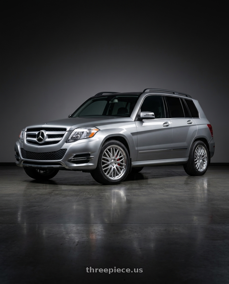 2015 Mercedes Benz GLK350 4MATIC with V�xx Masi 5x112 20x9+35 Silver Mirror Mach Lip wheels