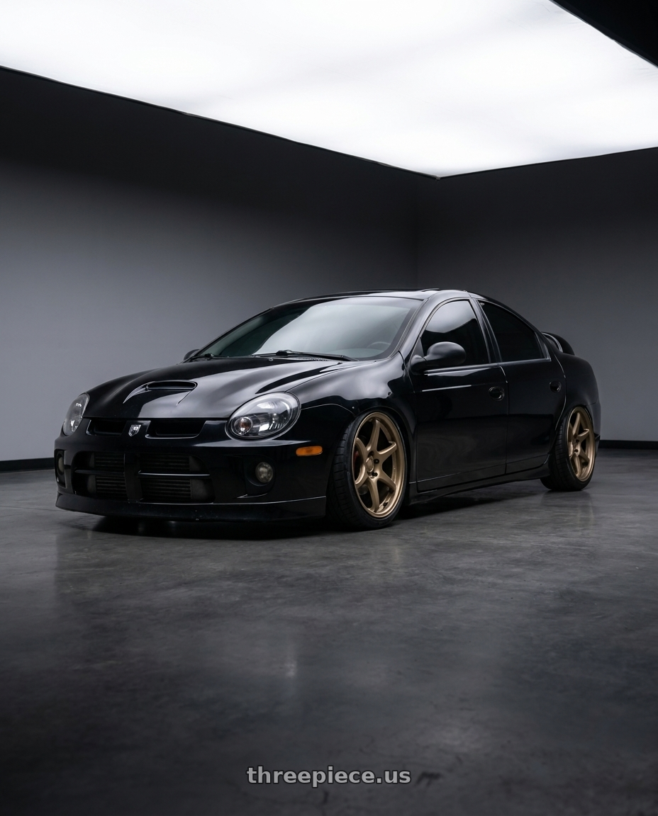 2005 dodge srt4 with Kansei K11B Tandem 5X100 18x8.5 35 Bronze wheels
