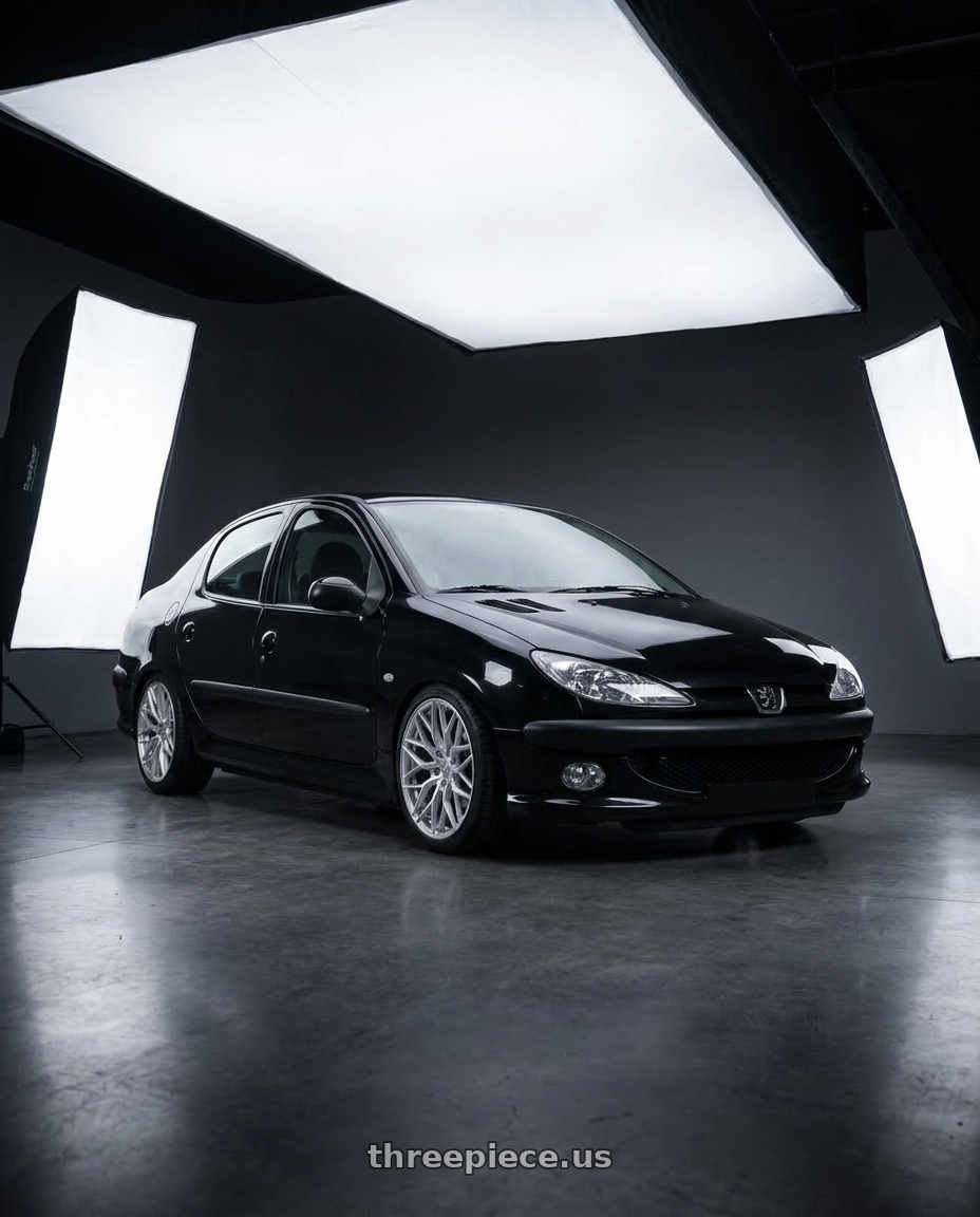 2011 Peugeot 206 SD with ESR Wheels CX3 5x114.3 20x10 +34 Brushed Hyper Silver wheels