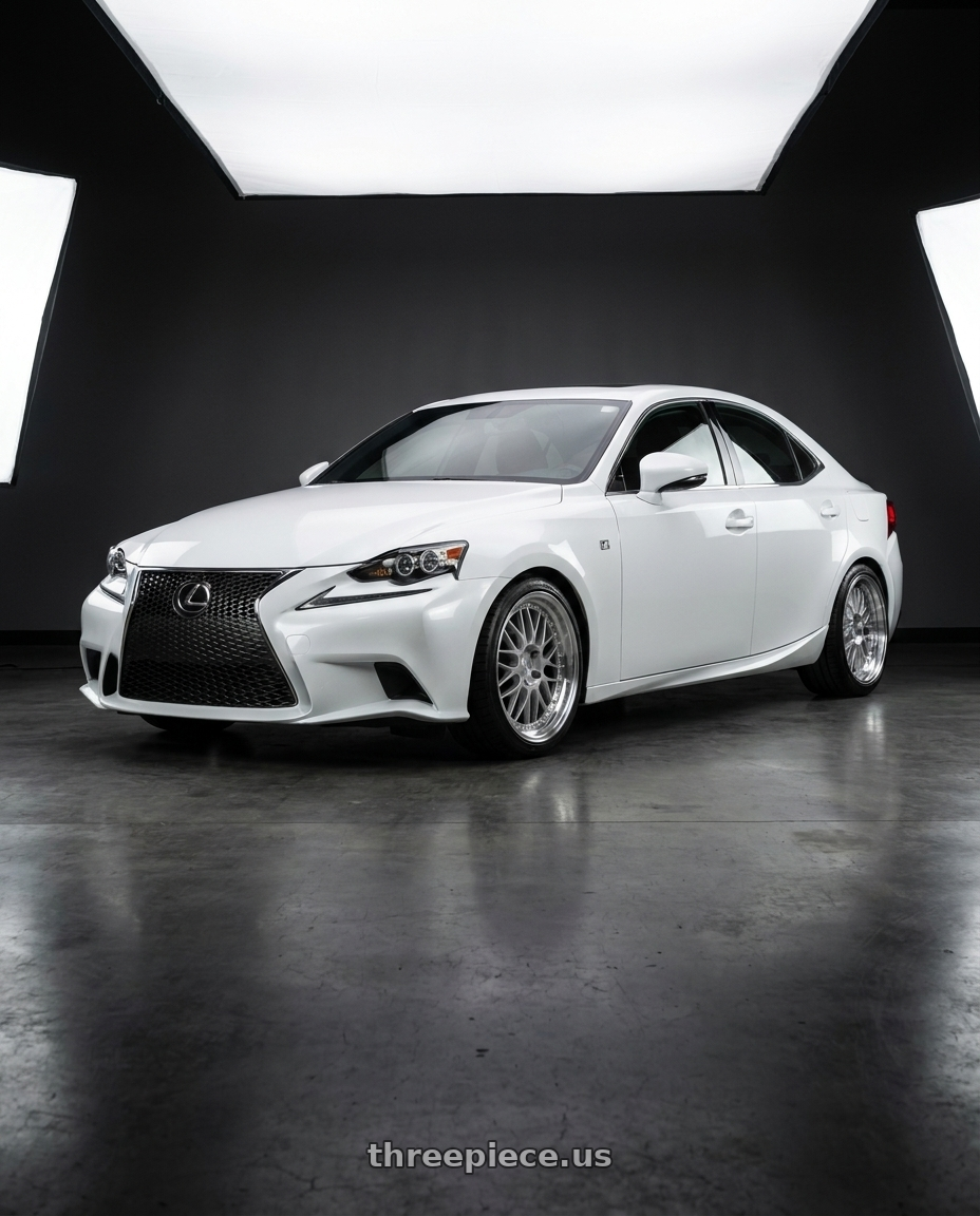 2016 LEXUS IS with Aodhan AH02 5x114.3 19x9.5+22 Silver w/ Machined Lip wheels