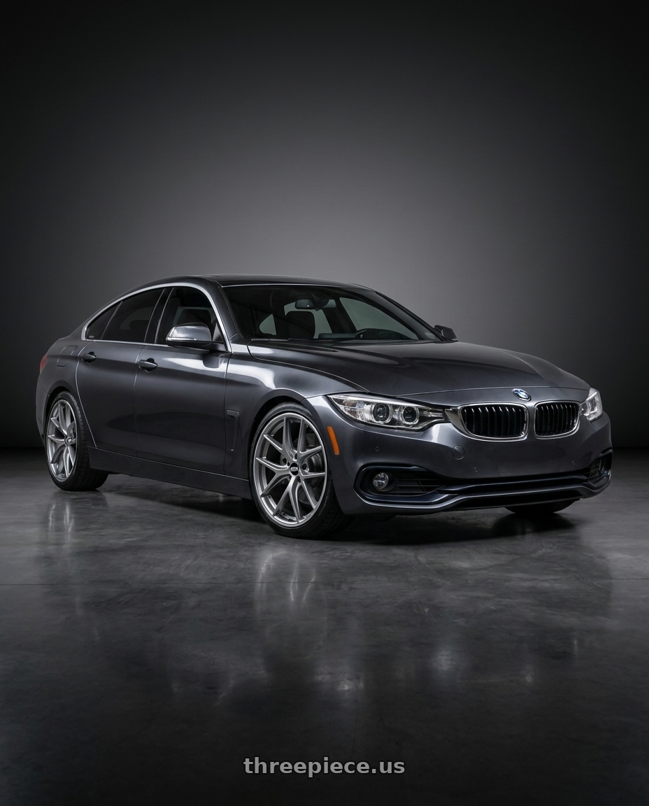 2019 BMW 430i Gran Coupe with BBS CI-R 5x120 19x9.5 +25 Platinum Silver Polished Rim Protector wheels
