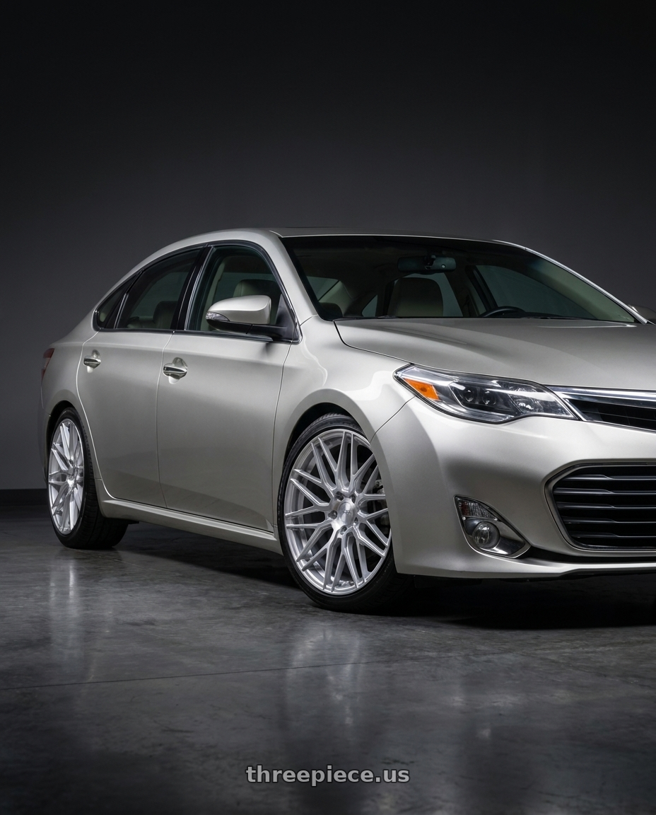 2013 toyota avalon with F1R F103 5x114.3 18x8.5 +38 Brushed Silver wheels