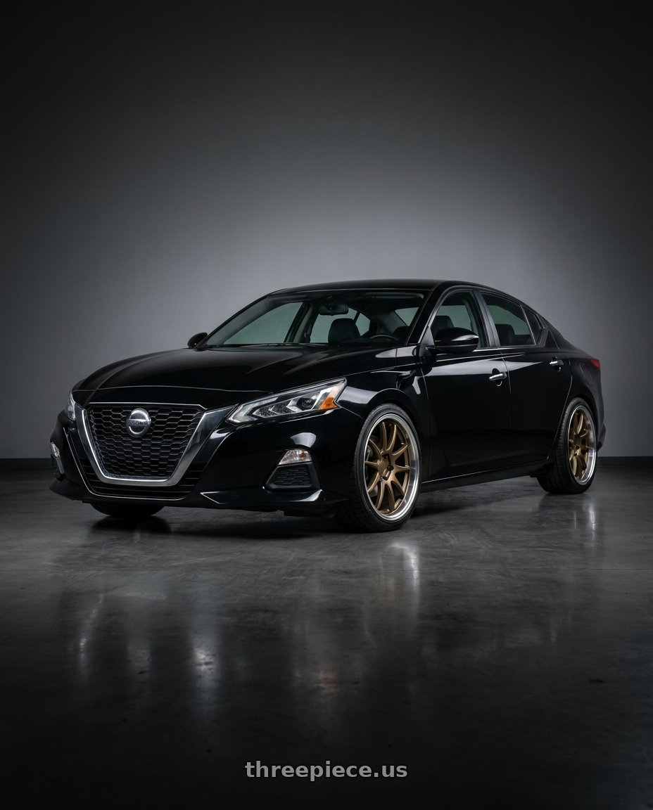 2021 Nissan Altima SV with Aodhan DS02 5x114.3 18x9.5+30 Bronze w/Machined Lip wheels