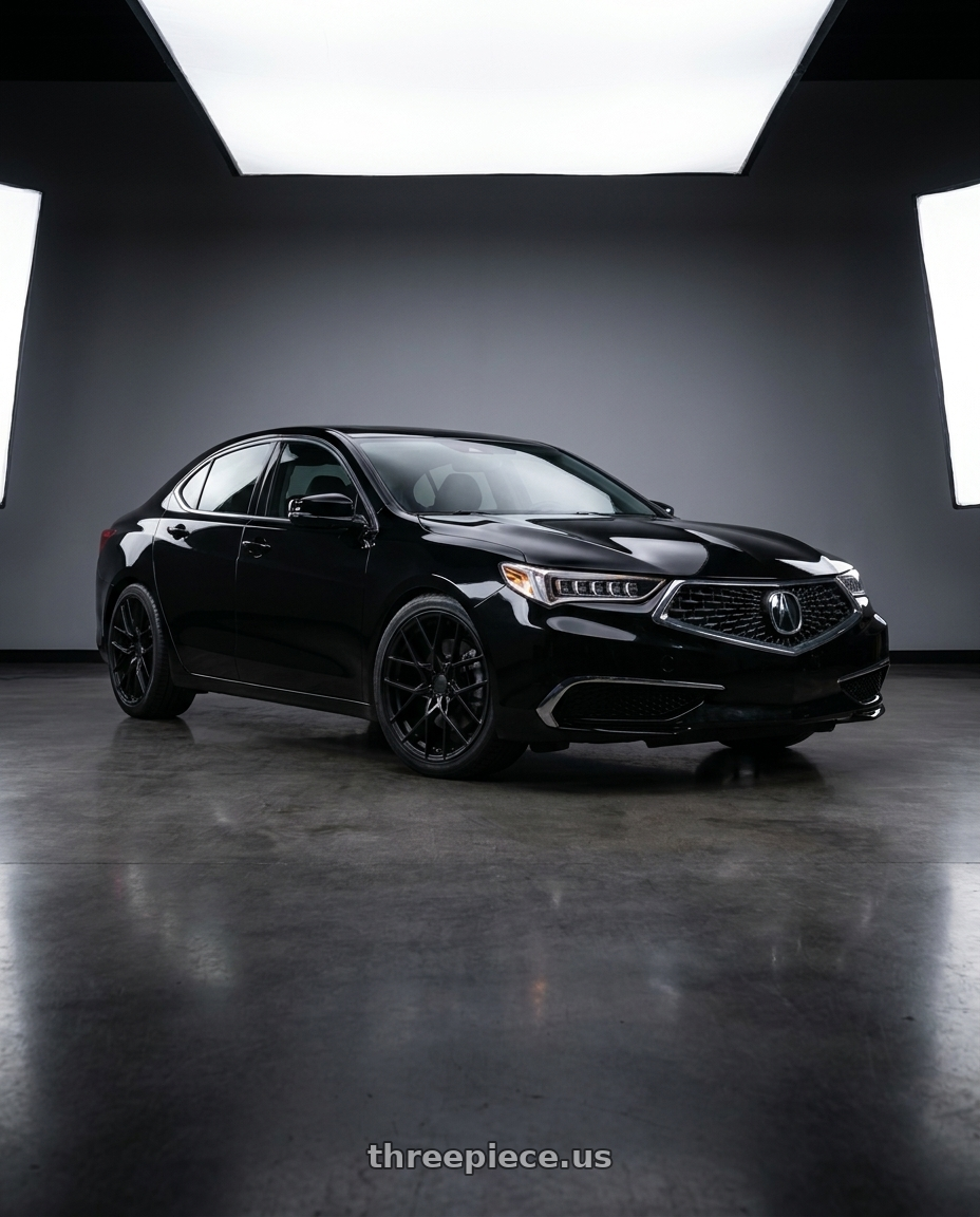 2018 Acura TLX with TSW SEBRING 5X114.3 19X8.5 +40 MATTE BLACK wheels