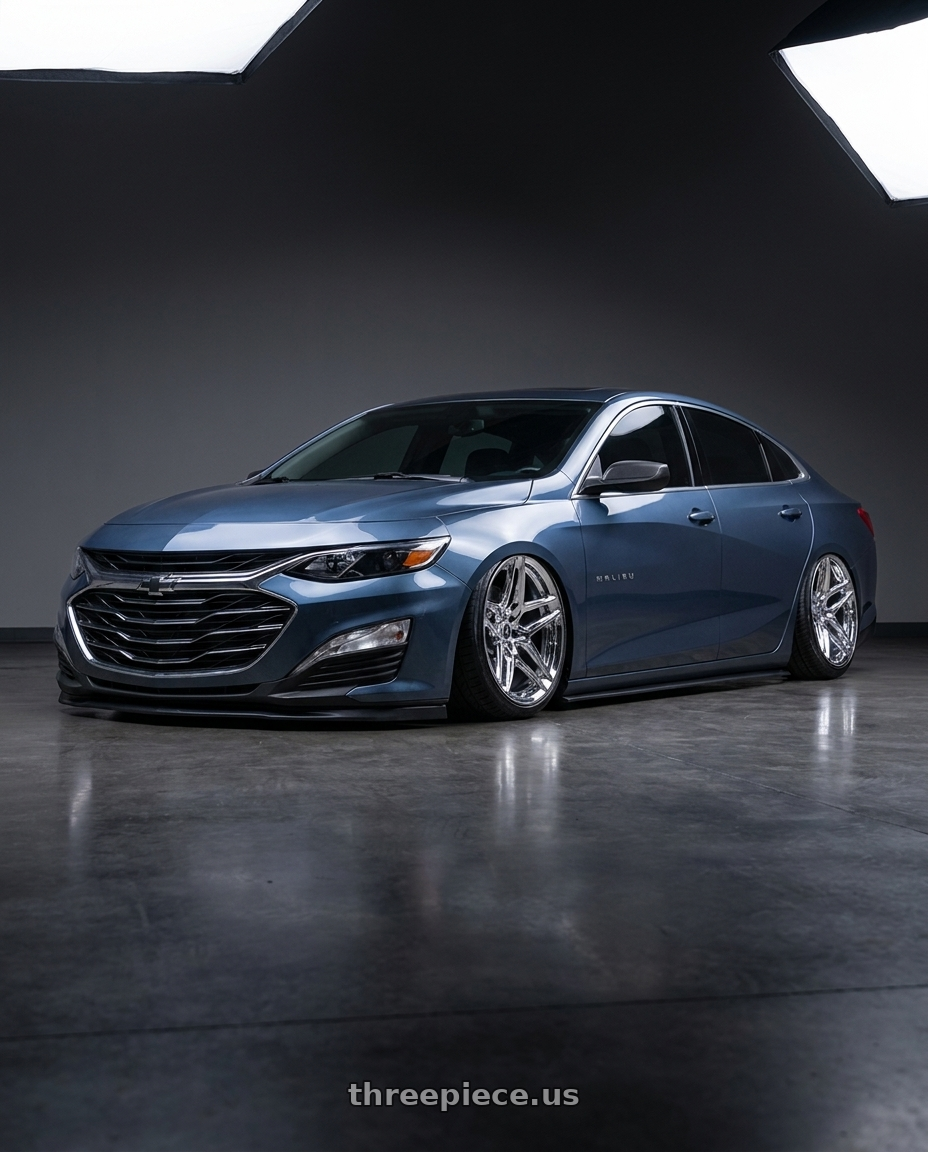 2019 Chevy malibu with HERITAGE WHEEL EBISU MONOC 5x115 20x9 +25 CHROME wheels