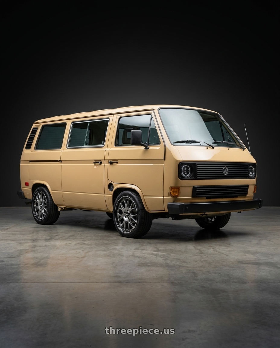 Volkswagen, Vanagon, 1985 with BBS CH-RII 5x112 22x10.5 +15 Satin Platinum Center Black Lip SS Rim Prot wheels