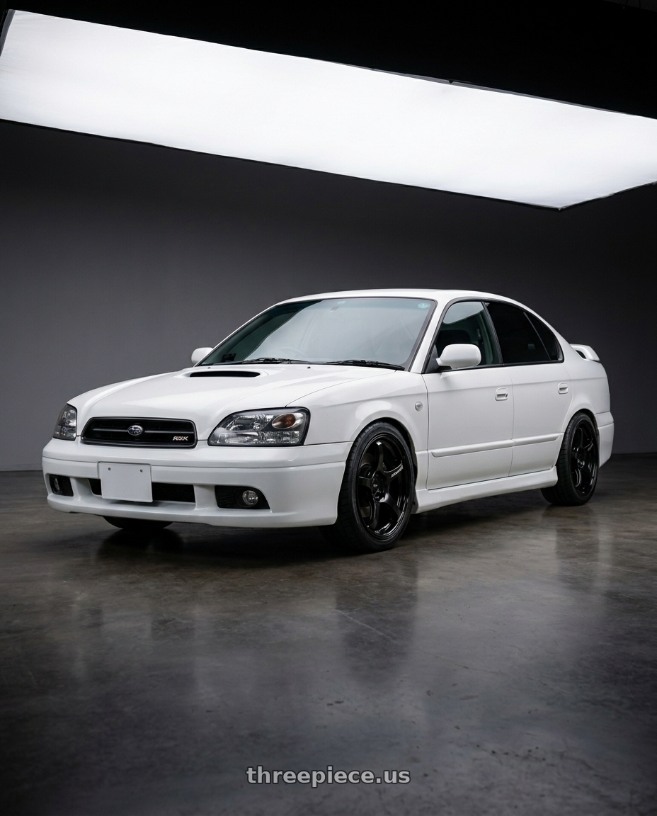2000 Subaru Legacy B4 BE5 RSK  with Advan RGIII 5x100 17x7.5+50 Gloss Black wheels