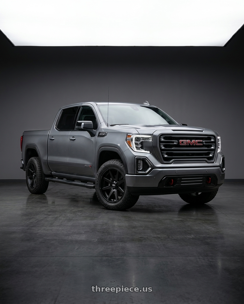 2021 GMC Sierra 1500 AT4 with Ion Type 143 6x139.7 20x9+0 Matte Black wheels