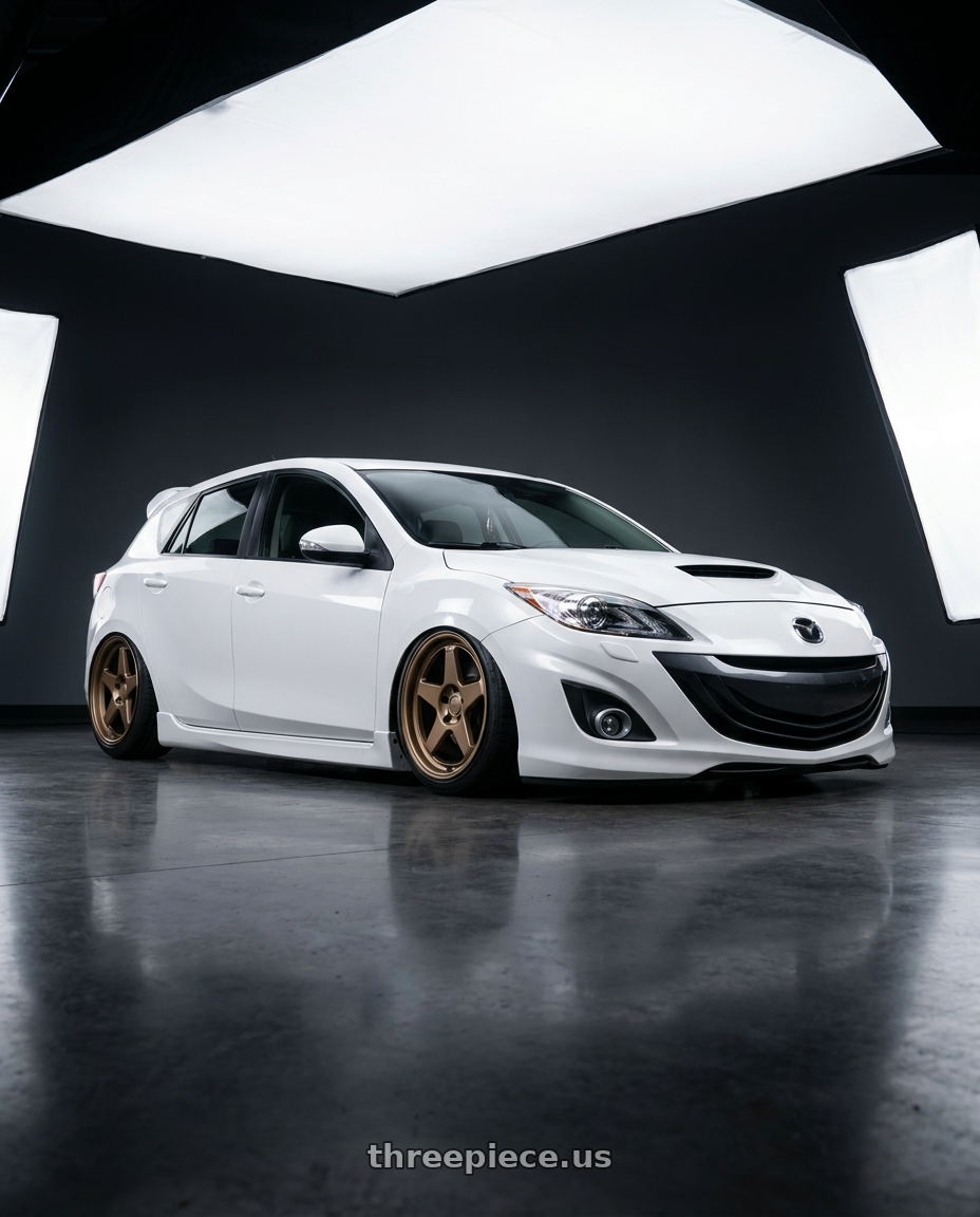 2012 Mazda Mazdaspeed3 with Kansei K12B KNP 5x114.3 18x9 12 Bronze wheels