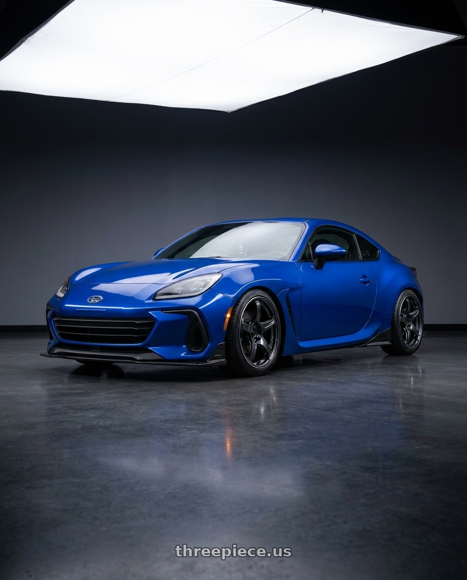 2025 subaru brz with Advan Racing TC4 5x100 18x8.5 +45 BLACK GUNMETALLIC & RING wheels