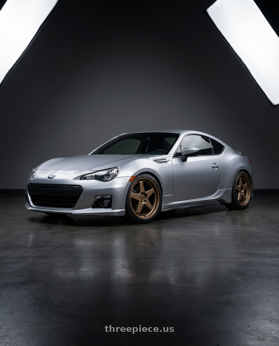 2015 Subaru BRZ  with KATANA RACING KR03 5x100 18x8 +40 Matte Bronze wheels
