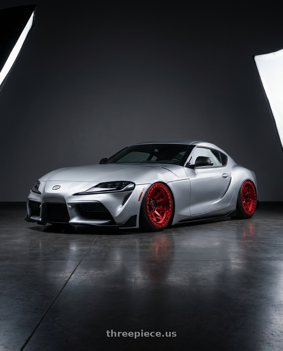 2023 A90 toyota with Fuel 1PC D113 COVERT BEADLOCK 6X139.7 17X9 -15 CANDY RED wheels