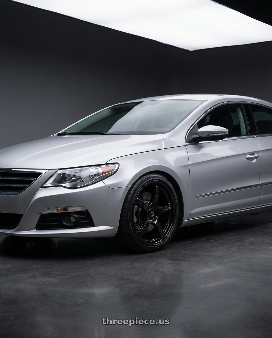 2015 Volkswagen CC with Gram Lights 57CR 5x112 19x8.5+45 Glossy Black wheels