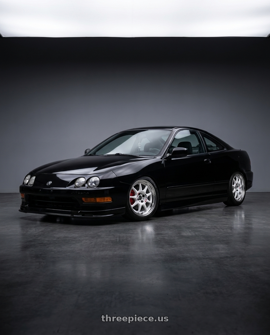 1998 Acura Integra gsr with Work Emotion Rs11 2p 4x100 16x6 38 white wheels