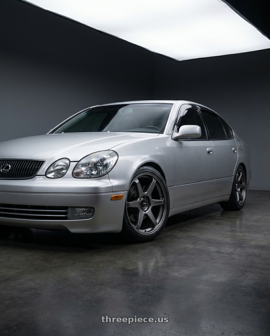 2001 lexus gs 300 with Enkei T6R 5x114.3 18x9.5+38 Matte Gunmetal wheels