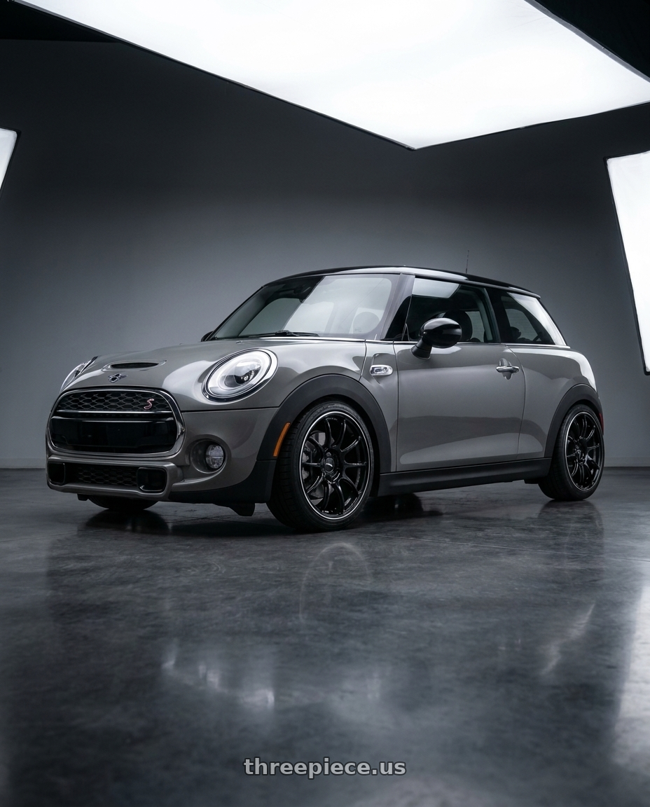2016 Mini Cooper S with Advan Racing RZII 5x112 18x7.5 +48 RACING GLOSS BLACK & RING wheels