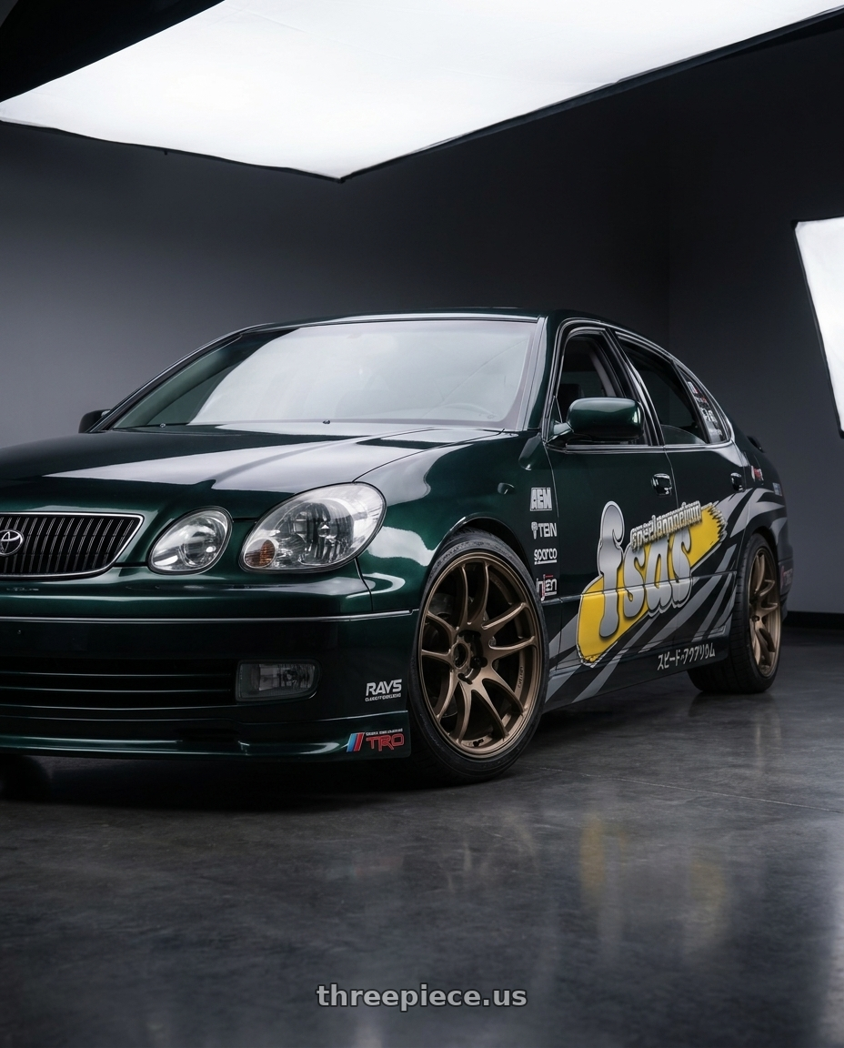 1998 toyota aristo with Work Emotion Cr Kiwami 5x114.3 18x9.5 +38 Matte Bronze wheels