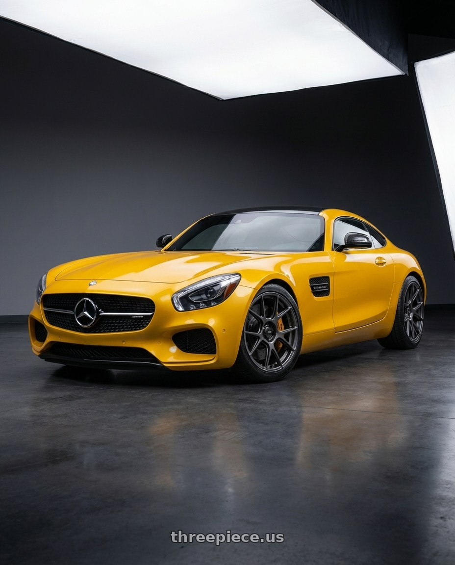 2019 Mercedes-Benz AMG GT with Konig Ampliform 5x112 19x8.5+32 Dark Metallic Graphite wheels