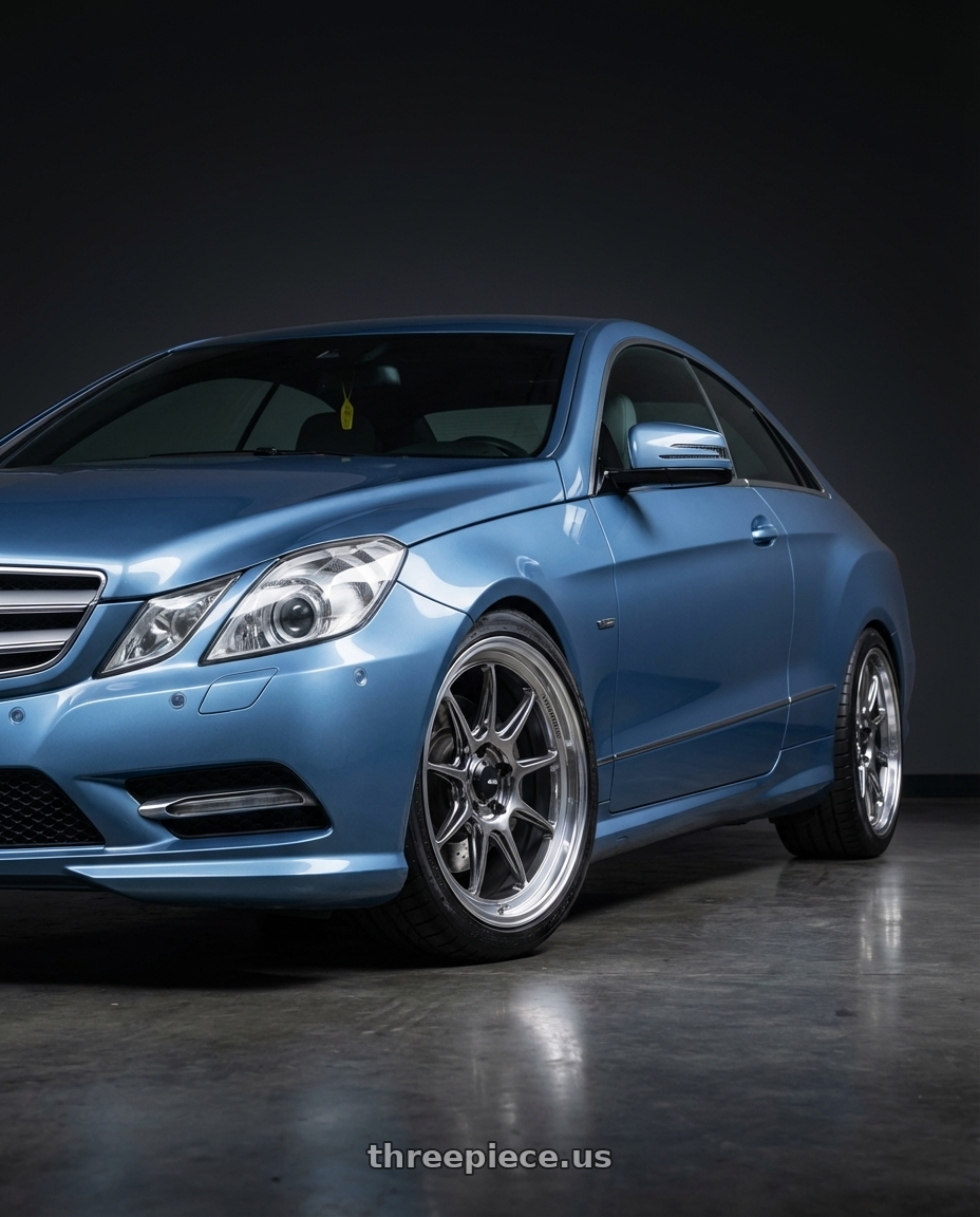 2014 Mercedes-Benz E-Class Coupe C207 with Konig Countergram 5x112 19x8.5+43 Hyper Chrome / Machined Lip wheels