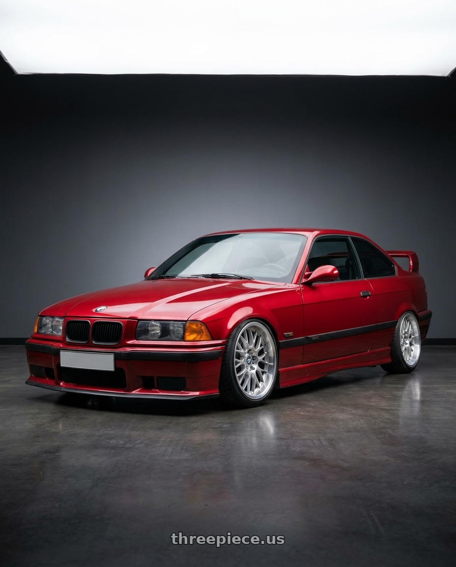 1996 BMW E36 328is with Enkei J10 5x100/114 18x7.5+38 Silver w/ Machined Lip wheels
