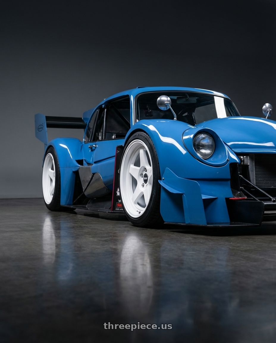 1968 Subaru 360 with ESR Wheels CR SERIES CR5 5x100 18x8.5 +30 Gloss White wheels