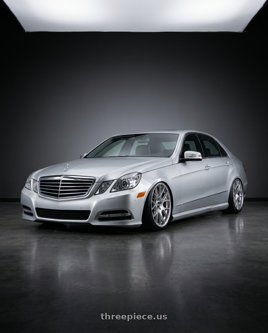 2010 Mercedes eclass with BBS CH-R 5x130 19x11 +56 Brilliant Silver Polished Rim Protector wheels