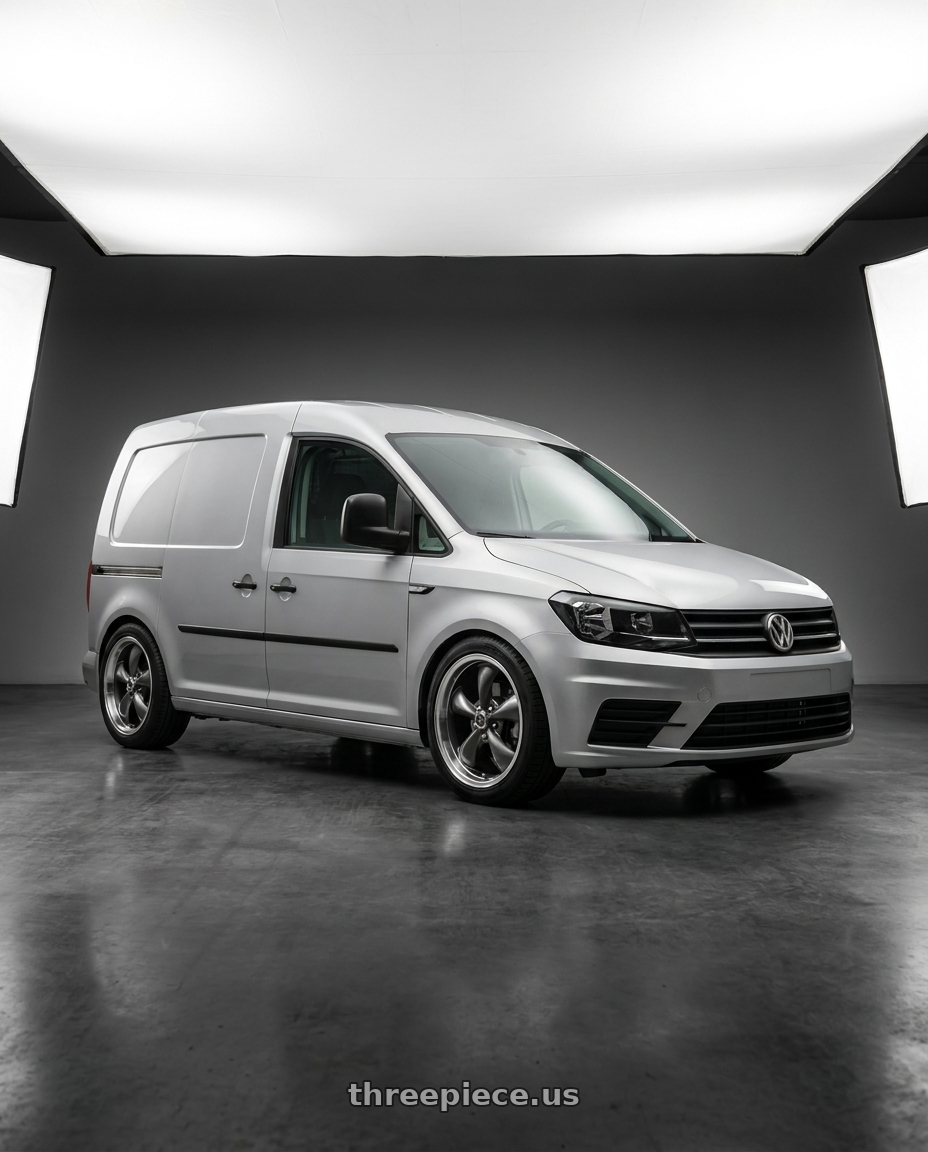 2019 Caddy Van with American Racing AR105 TORQ THRUST M 5X114.3 18X9 +24 ANTHRACITE W/ MACHINED LIP wheels