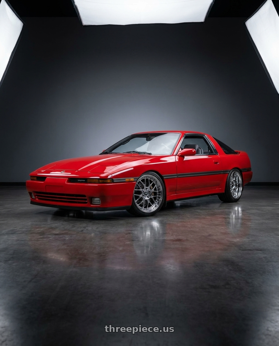 1989 toyota supra with ESR Wheels CS18 5x114.3 18x9.5 +35 Vacuum Chrome wheels
