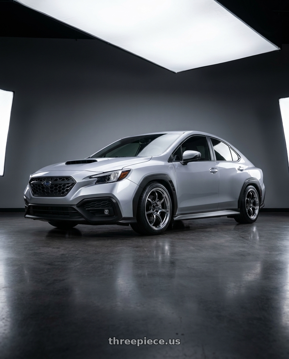 2026 Subaru, Wrx Limited, Ice Silver Metallic with Advan Racing RG-D2 5x100 18x9.5 +40 MACHINING & BLACK GUNMETALLIC wheels