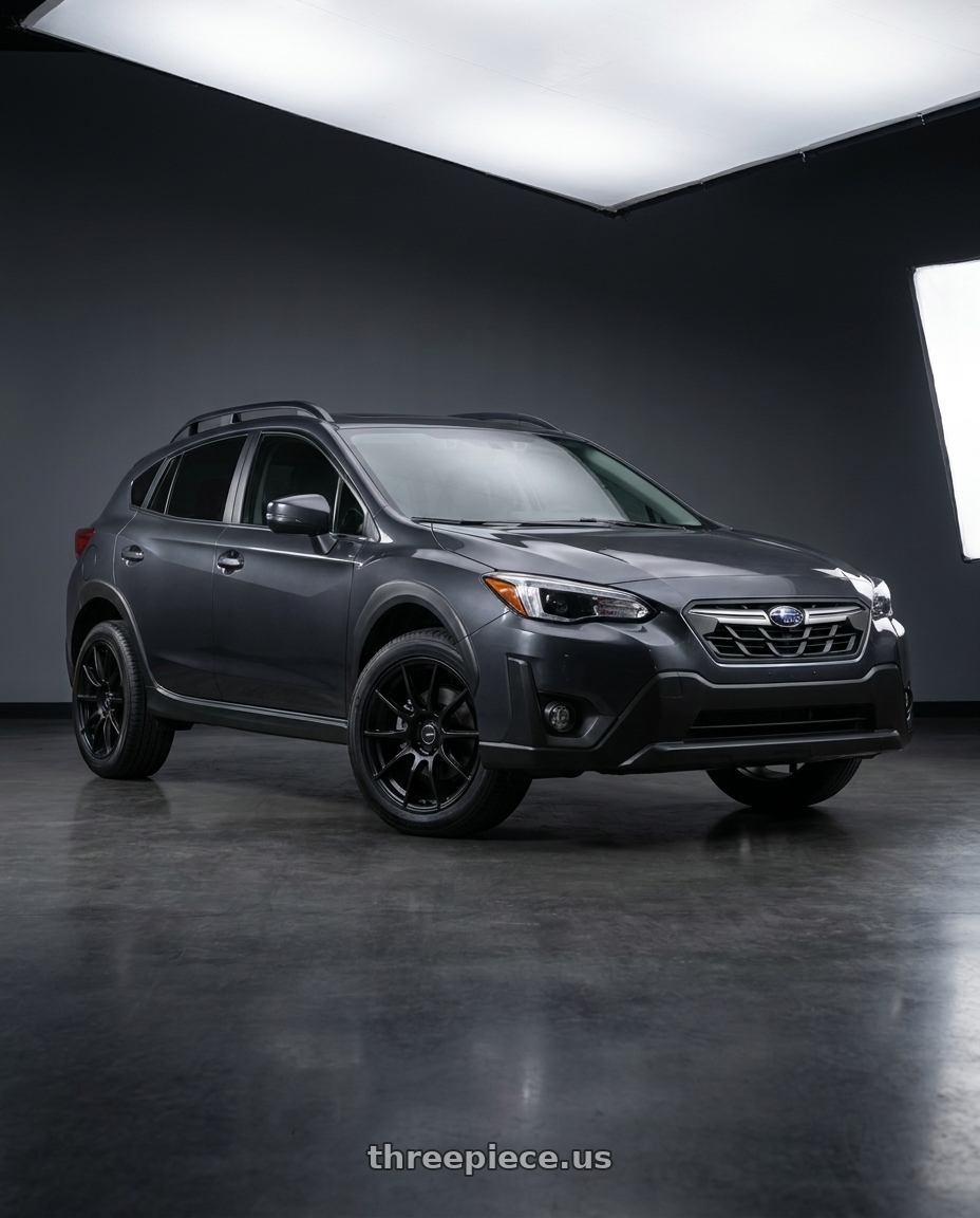 2021 Subaru Crosstrek Limited with Enkei TS9 5x100 18x8.5+40 Black wheels