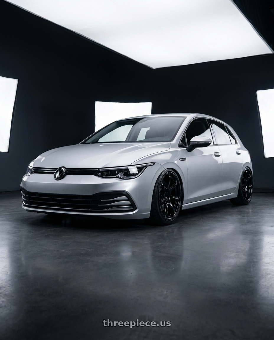 2024 Volkswagen Golf R MK8 with Advan RGIII 5x112 19x8.5+45 Gloss Black wheels