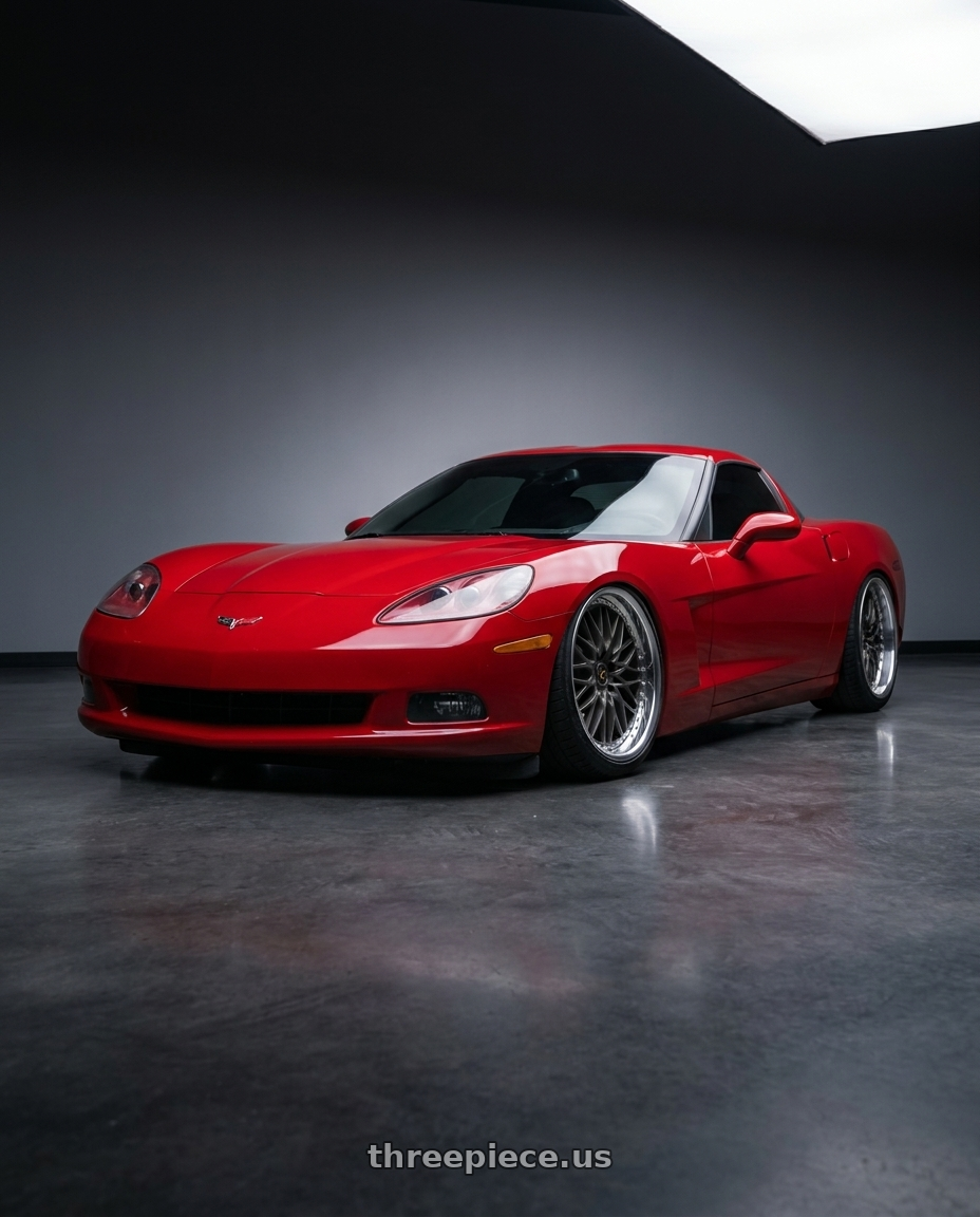 2005 Chevy corvette with Work Vs-Xv 5x120.65 20x9.5+53 O Disk Matte Dark Gunmetal wheels