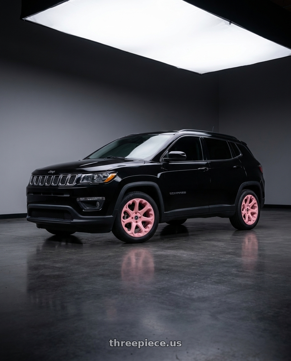 2018 jeep compass sport with Heritage Wheel KOKORO 5x110 18x8.5 +35 Pink wheels